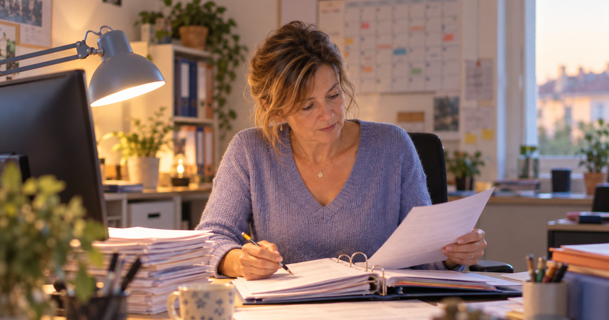 NOVA : une responsable d'agence rapproche les heures du trimestre avant de remplir ses états statistiques